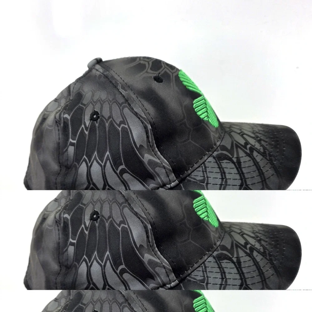 Black Green 3-Leaf Shamrock Clover Hat Cap Lucky Irish Kryptek Camo Adjustable